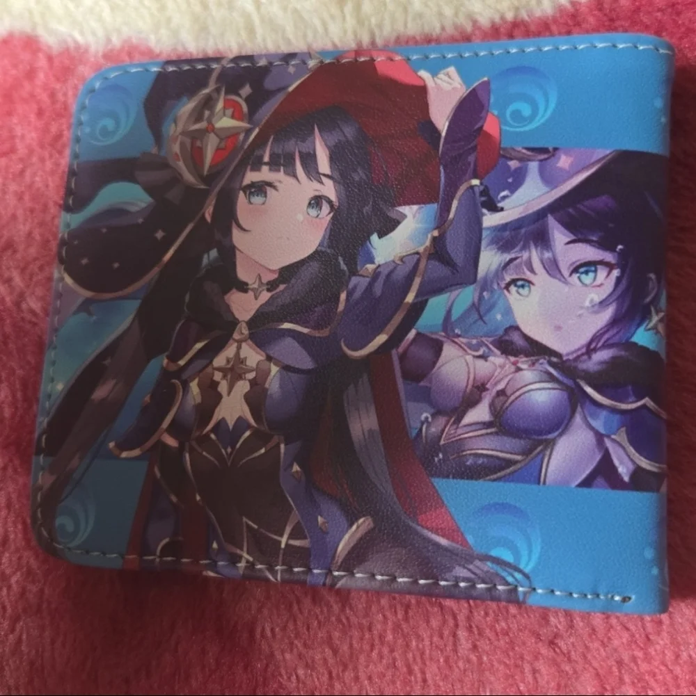 New genshin impact anime manga leather wallet
